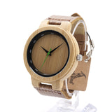 Retro Bamboo Luxury Wooden With Leather