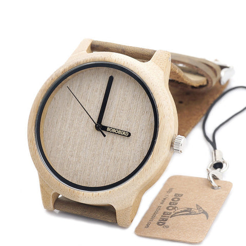 Bamboo Wood Quartz Analog Watch Miyota Japanese