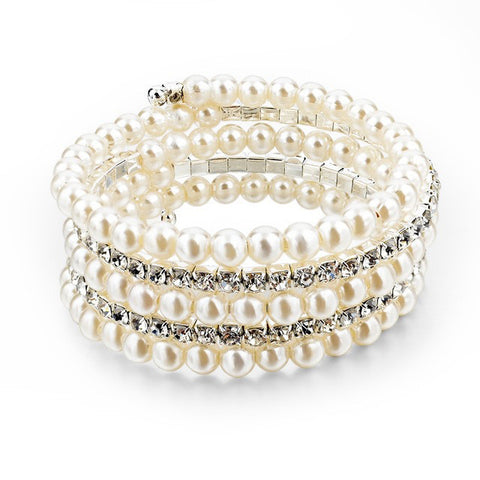 Crystal Imitation Pearl Bracelets