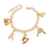 Full Crystal Fish Charm Braclets Bangles