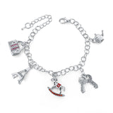 Full Crystal Fish Charm Braclets Bangles