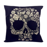 Skull Printed Cotton Sofa Decor Cushions