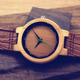 Retro Bamboo Luxury Wooden With Leather