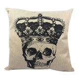 Skull Printed Cotton Sofa Decor Cushions