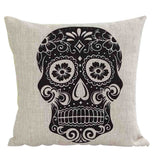 Skull Printed Cotton Sofa Decor Cushions