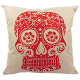 Skull Printed Cotton Sofa Decor Cushions