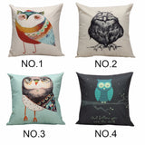 Reactive Printing Owl Throw Pillow Cases For Car Living Room