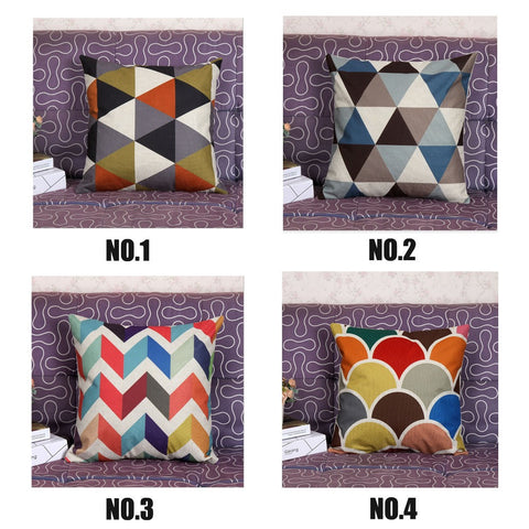 Colorful Plaid Geometric Cushions For Sofa Seat - 101 Gear Shop