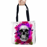 The Day of Dead Skull Printed Shopping Totes