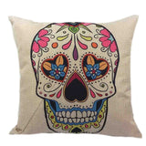 Skull Printed Cotton Sofa Decor Cushions