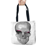 Day of Dead Storage Bags Skull Printed Shopping Tote Linen Bag For Food