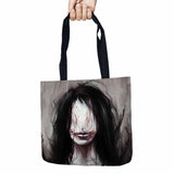 The Day of Dead Skull Printed Shopping Totes