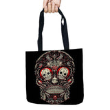 The Day of Dead Skull Printed Shopping Totes - 101 Gear Shop