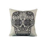 Skull Printed Cotton Sofa Decor Cushions - 101 Gear Shop