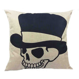 Skull Printed Cotton Sofa Decor Cushions