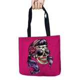 Day of Dead Storage Bags Skull Printed Shopping Tote Linen Bag For Food