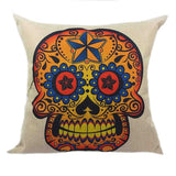 Skull Printed Cotton Sofa Decor Cushions