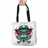 Day of Dead Storage Bags Skull Printed Shopping Tote Linen Bag For Food