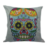 Skull Printed Cotton Sofa Decor Cushions - 101 Gear Shop