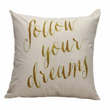 Living Bed Room Linen Throw Pillow Cases With Letters