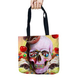 The Day of Dead Skull Printed Shopping Totes - 101 Gear Shop