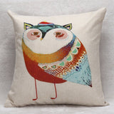 Reactive Printing Owl Throw Pillow Cases For Car Living Room