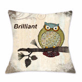 Owl Pattern Case Decorative Living Room Cushion Cover