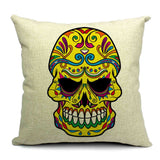 Skull Printed Cotton Sofa Decor Cushions