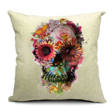 Skull Printed Cotton Sofa Decor Cushions