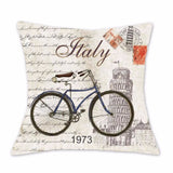 Travel By Bike Throw Pillows Case - 101 Gear Shop