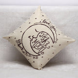 Living Bed Room Linen Throw Pillow Cases With Letters