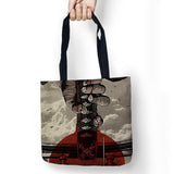 Japanese Style Storage Bags Printed Shopping Tote