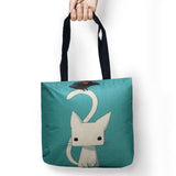 Mr Cat Cartoon Bags Printed Shopping Bag Tote