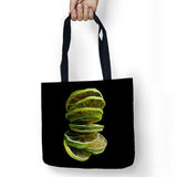 Fish & Fruit Printed Shopping Tote Linen Bag For Food