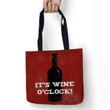 Wine bottle Printed Shpping Tote Bag