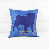 Cute Dog Printed Linen Cushion