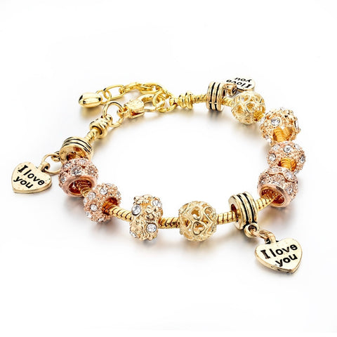 Friendship Love Charm Murano Crystal Beads Bracelets