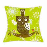 Owl Pattern Case Decorative Living Room Cushion Cover