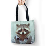 Animal Family Storage Bags Printed Shopping Bag Tote