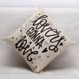 Living Bed Room Linen Throw Pillow Cases With Letters