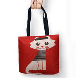 Mr Cat Cartoon Bags Printed Shopping Bag Tote - 101 Gear Shop