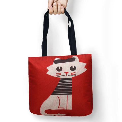 Mr Cat Cartoon Bags Printed Shopping Bag Tote - 101 Gear Shop