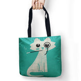 Mr Cat Cartoon Bags Printed Shopping Bag Tote