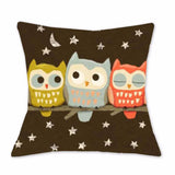 Owl Pattern Case Decorative Living Room Cushion Cover