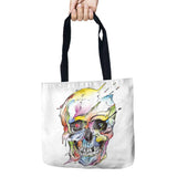 The Day of Dead Skull Printed Shopping Totes