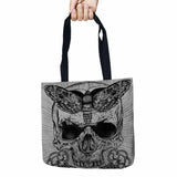 The Day of Dead Skull Printed Shopping Totes