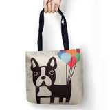 Cute Dog Storage Bags Printed Shopping Bag Tote