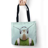 Animal Family Storage Bags Printed Shopping Bag Tote - 101 Gear Shop