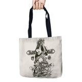 The Day of Dead Skull Printed Shopping Totes