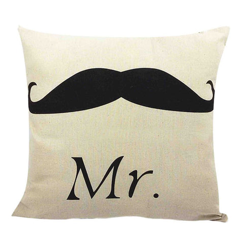 Mr & Mrs Printed Decorative Cushions